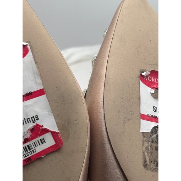 J. Crew Women’s Embllished Satin Slingback Flats, Pink Blush, Size 6 - Picture 11 of 12